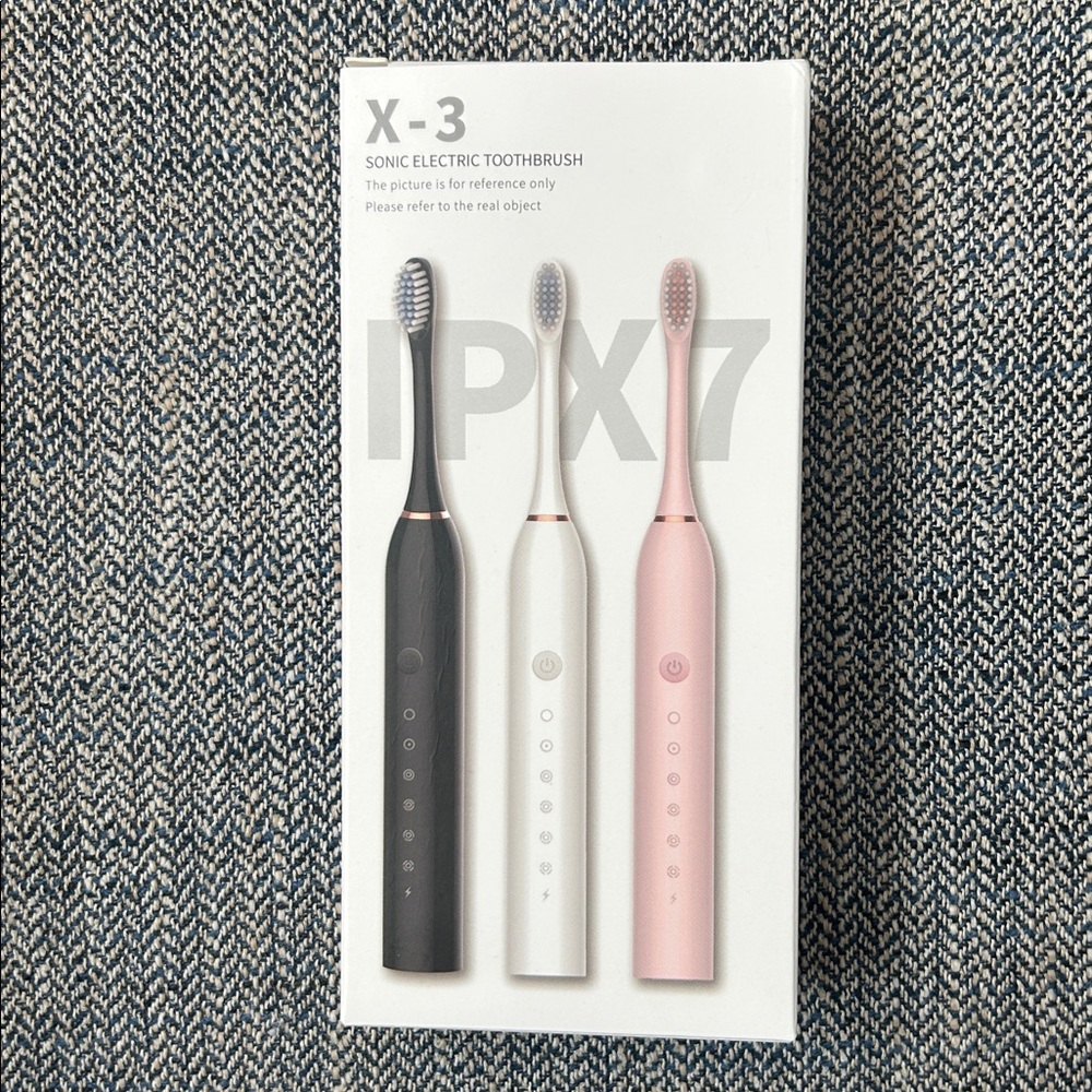 💲 5/$25 Sonic Electric Toothbrush White USB rechargeable 4 heads